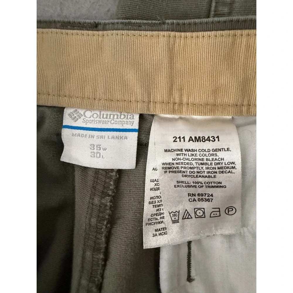 Columbia ROC Canvas Pants 35x30 Green Utility Outdoor Hiking Gorpcore READ‎